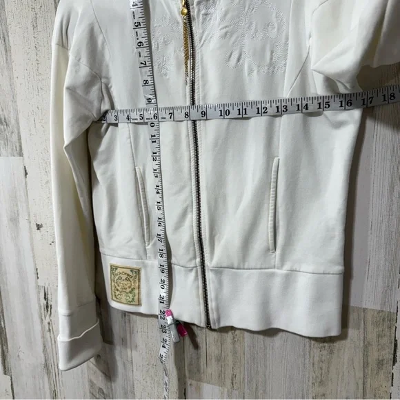 Ecko Unlimited Vintage Women's White and Blue Jean Jacket - Picture 10 of 15